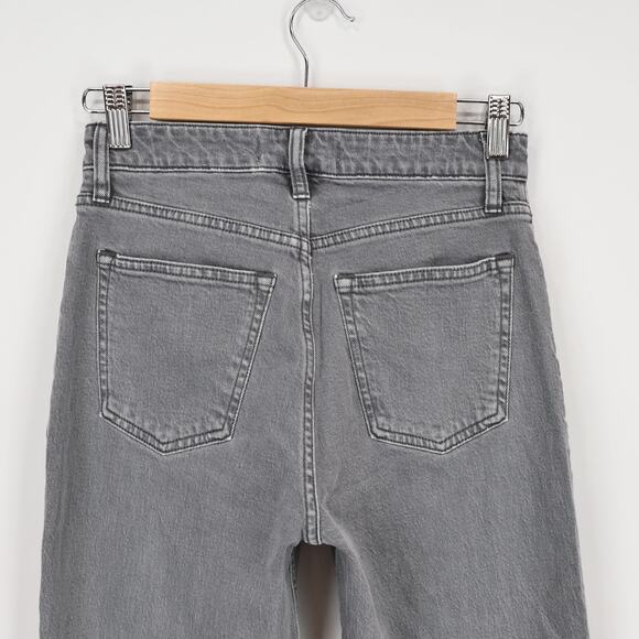 Abercrombie & Fitch Curve Love High Rise Mom Jean Grey Size 25 Long NWT - Picture 7 of 9